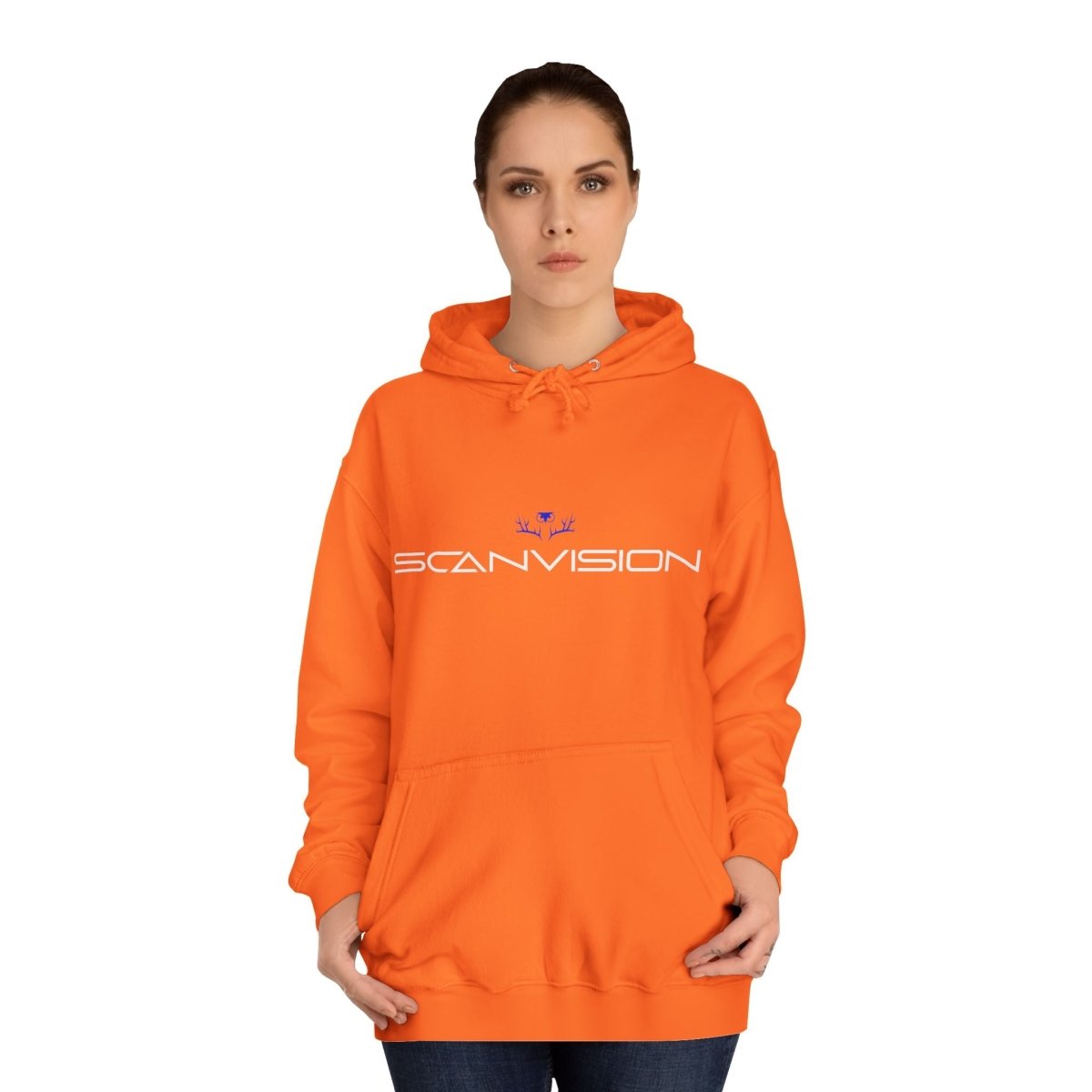 Unisex college - hettegenser - Blå logo - Scanvision