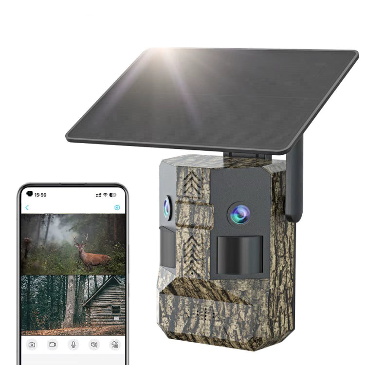 Dobbel linse 4G Viltkamera - m/ Solcelle & Batteri & APP