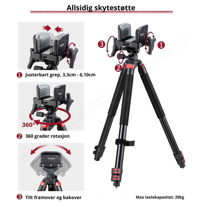 Trakiom Aluminium Tripod - Skytestøtte - Scanvision